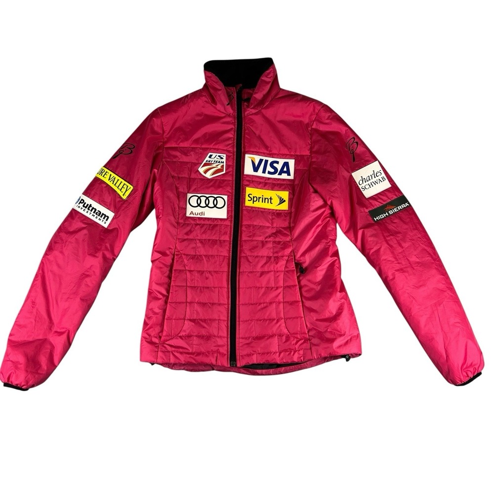 Bjorn Daehlie U.S. Ski Team Primaloft Pink Jacket Womens Small Visa Audi